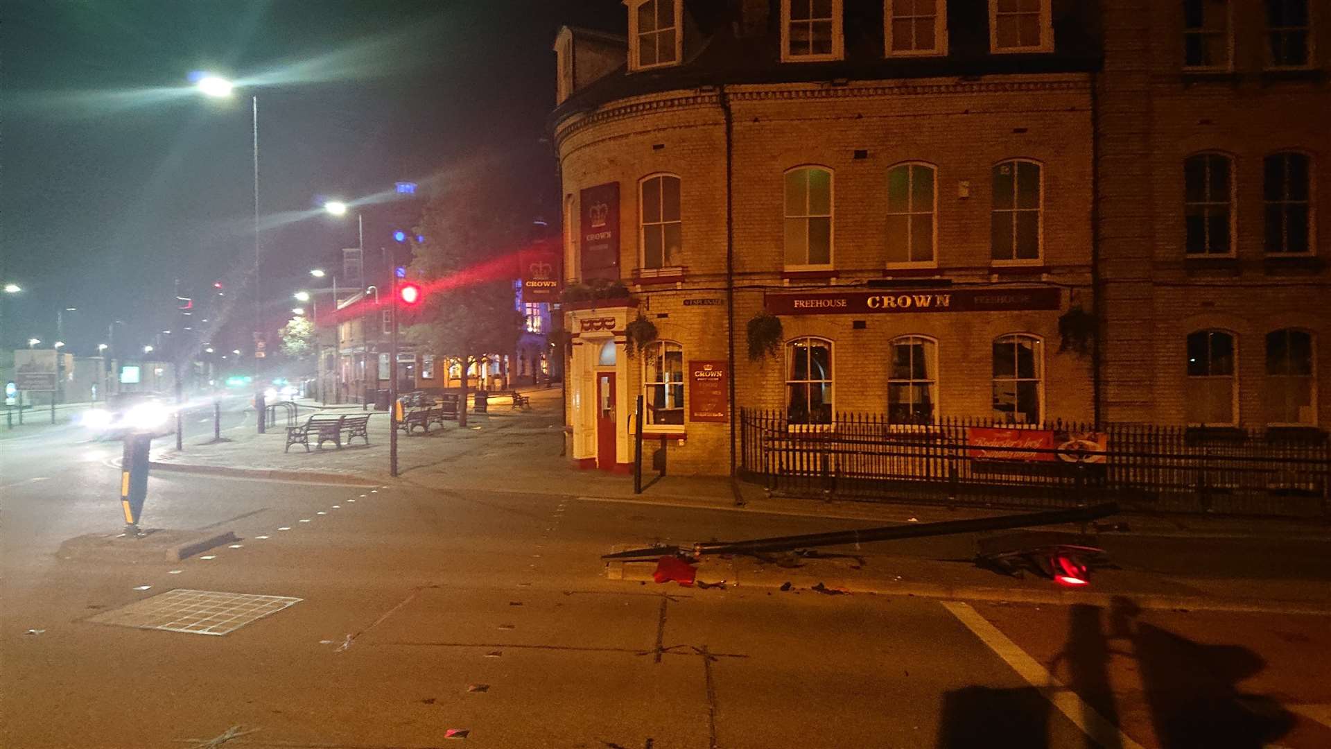 The accident happened outside the Crown pub in Rochester