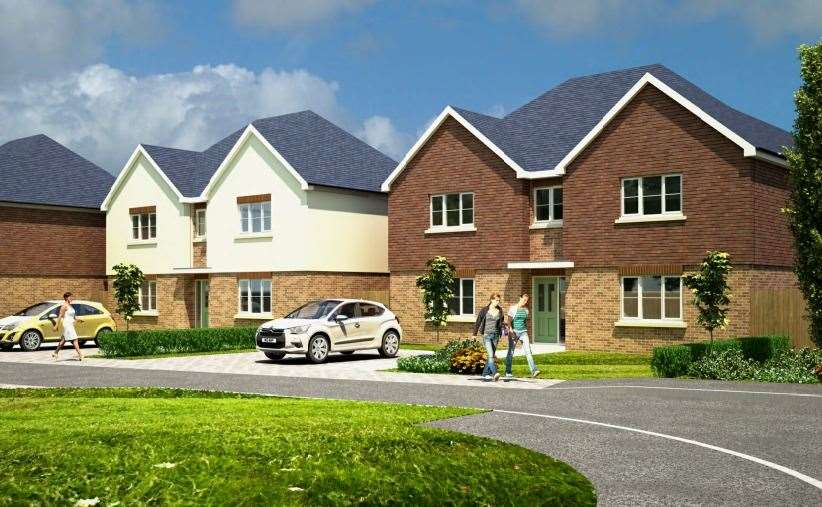 How the homes at Ashford Hockey Club could look, but a full planning application for the properties is yet to be submitted