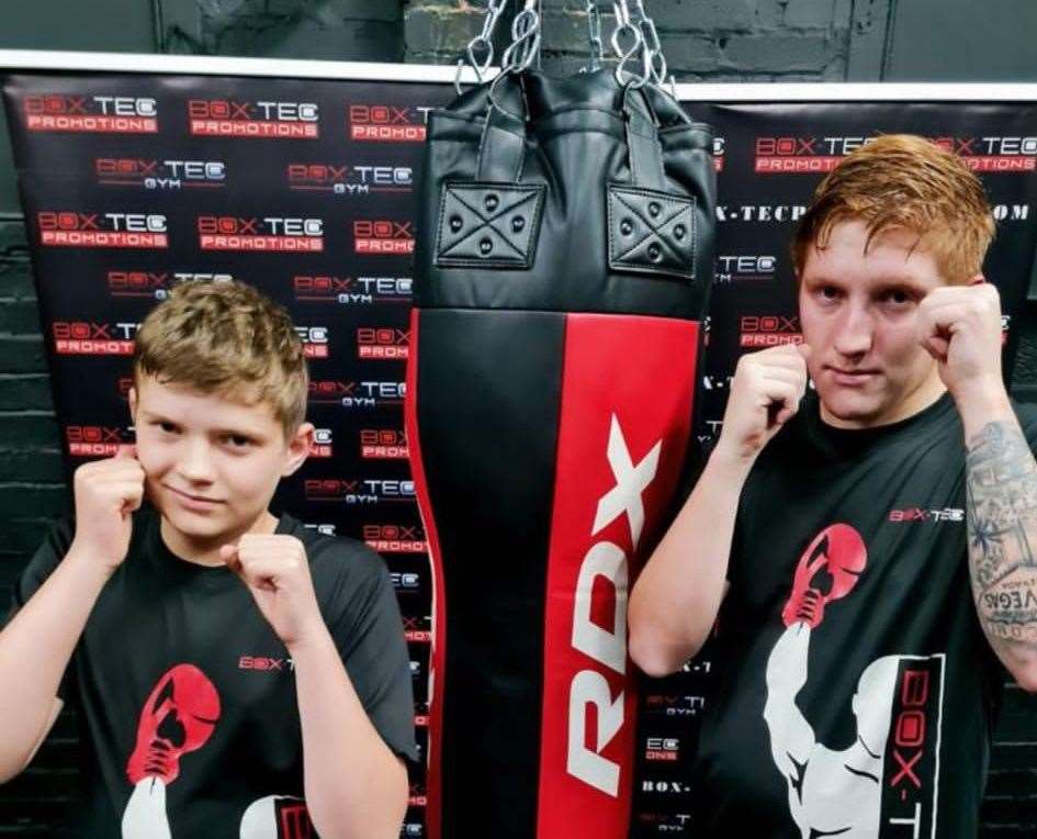 Jayden's brother Callum, 21, right, and Liam, 14. Picture: Stephen Powell