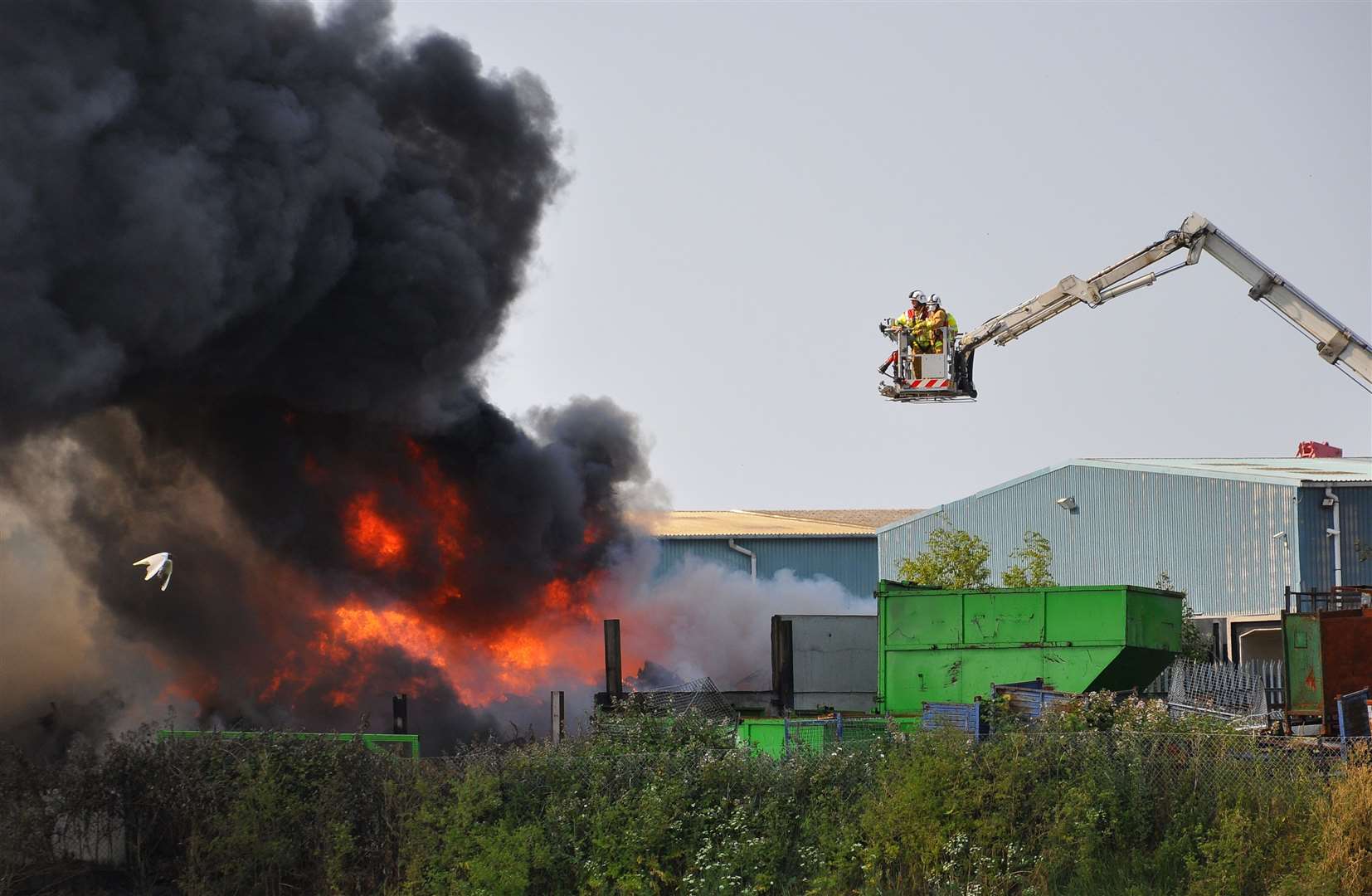 A previous fire at Sweeep recycling in Sittingbourne, in 2013. Picture: Andy Ives