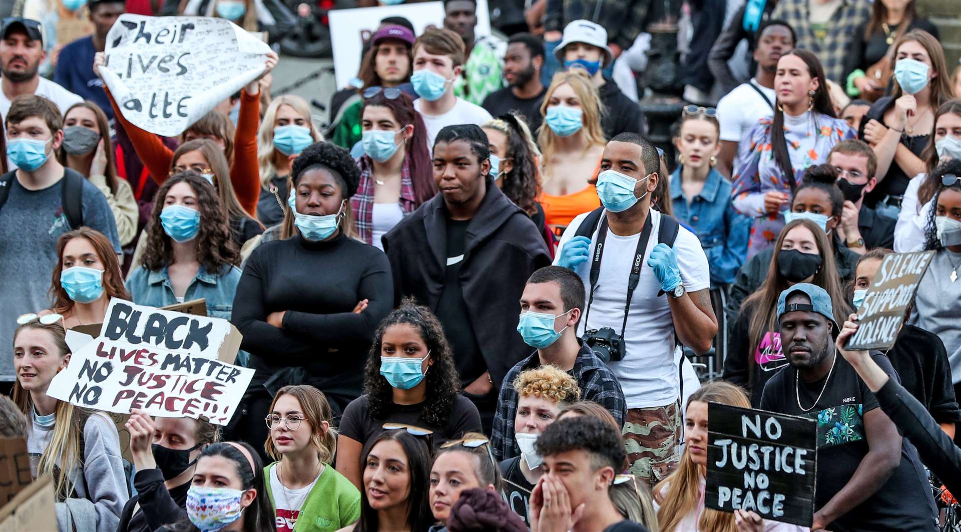 A Black Lives Matter protest in Liverpool (Peter Byrne/PA)