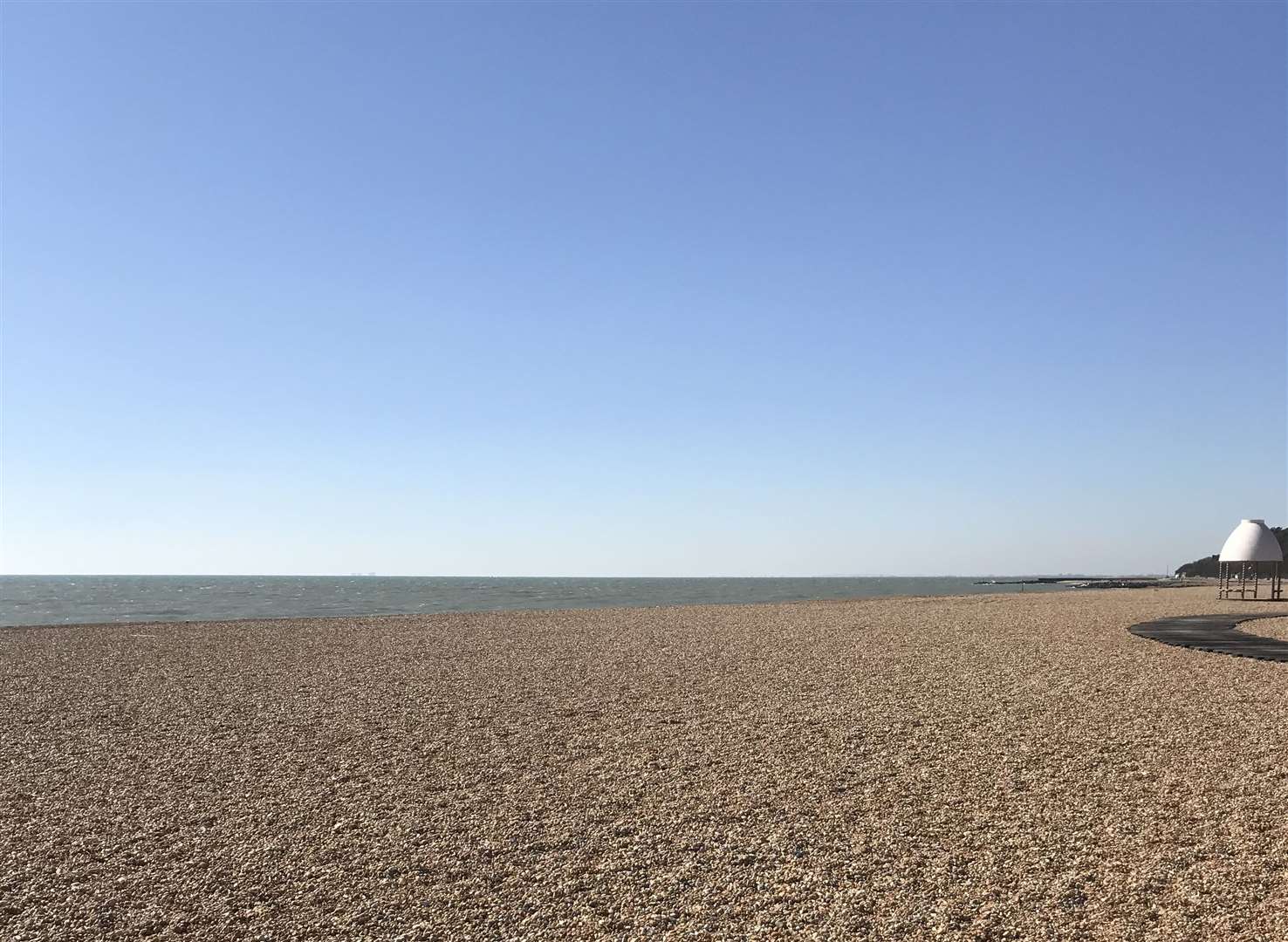 All quiet at Folkestone seafront as people are told to stay home