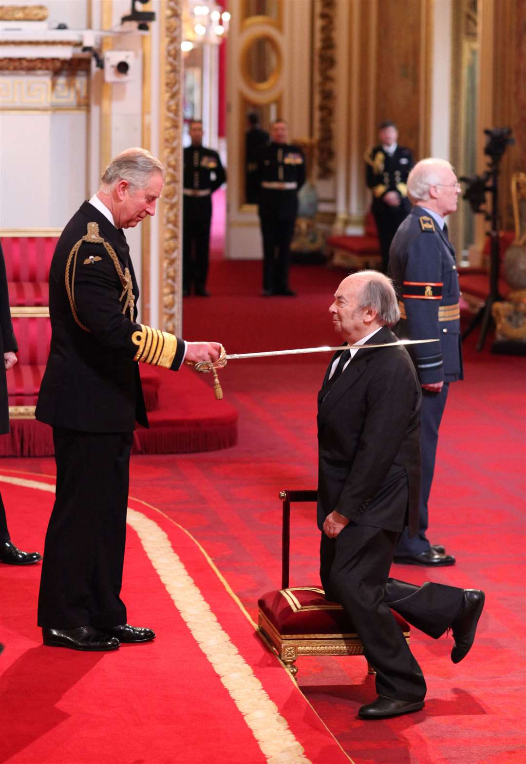 Sir Quentin Blake being knighted by the Prince of Wales during an investiture ceremony at Buckingham Palace in 2013 (Lewis Whyld/PA)