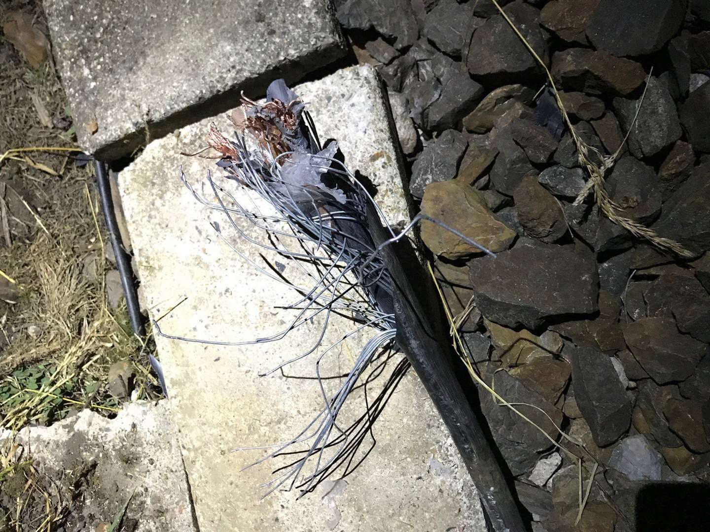 Cables stolen from train tracks near Faversham have been causing delays for passengers. Picture: Network Rail (13575867)