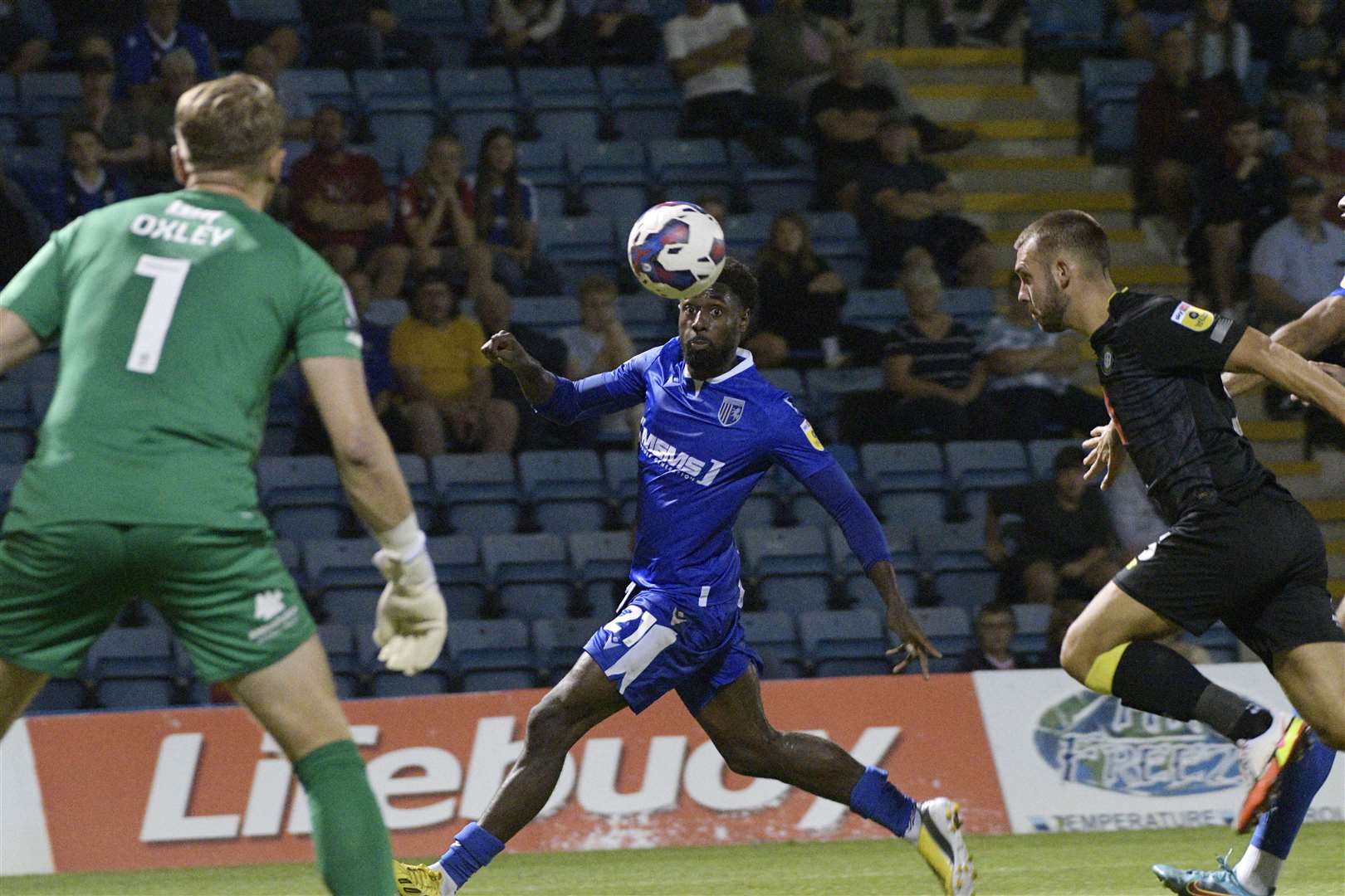 On the attack against Harrogate. Picture: Barry Goodwin