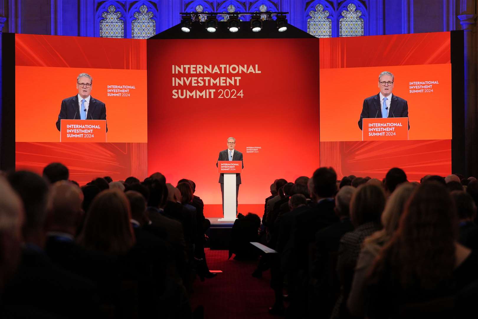 Sir Keir Starmer speaking at the International Investment Summit (Jonathan Brady/PA)