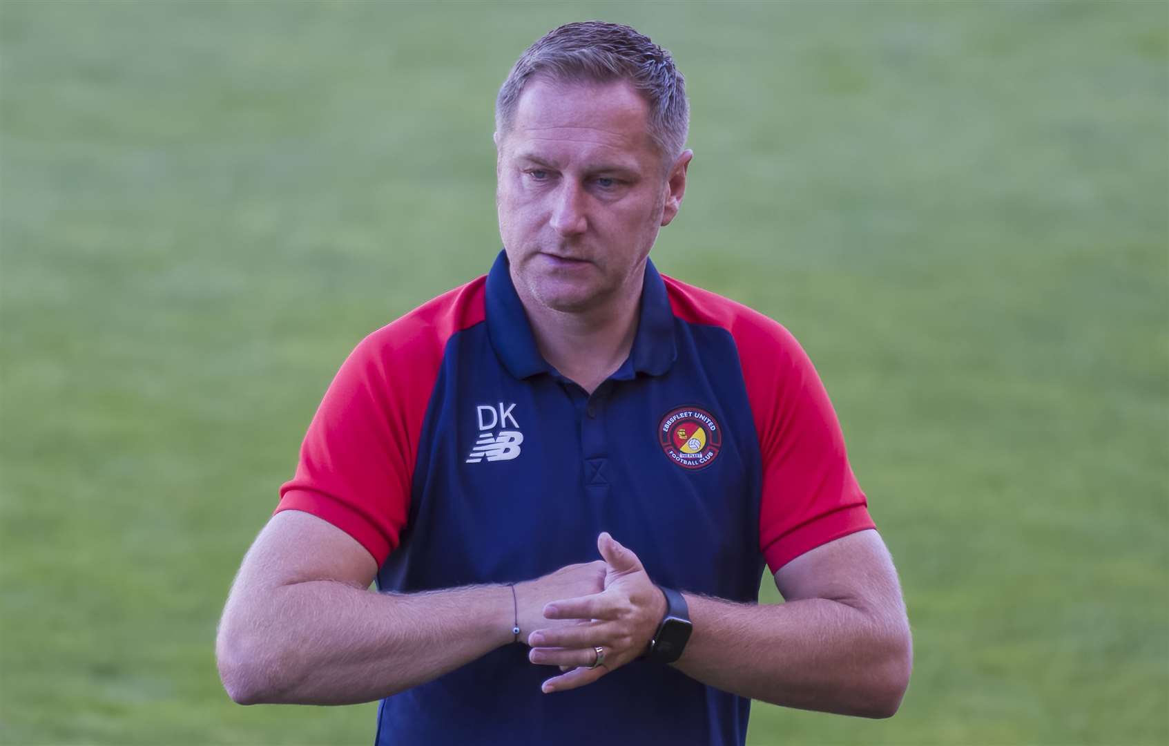 Manager Dennis Kutrieb - saw his Fleet team win at Havant on Wednesday night. Picture: Ed Miller/EUFC