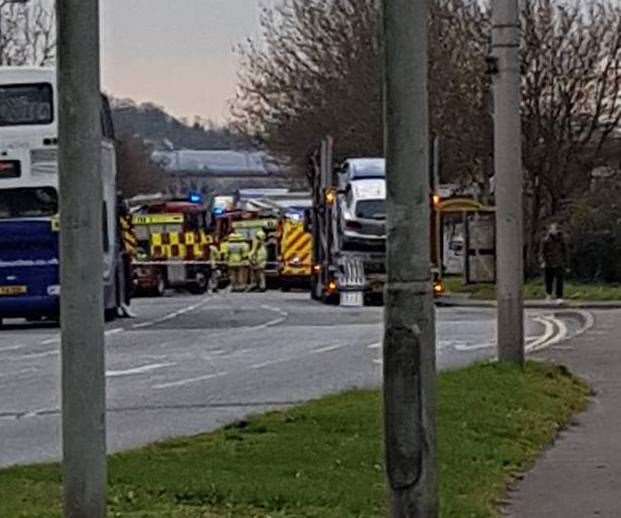 The crash happened near to the entrance to the estate. Picture: Danielle Wilkinson