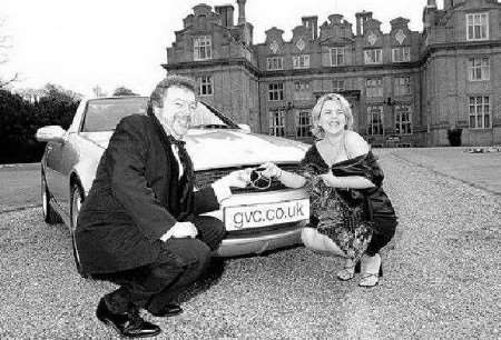 Jeremy Beadle presenting a Mercedes to a competition winner at Broom Park, Barham, near Canterbury, in 2001. Picture: GERRY WHITTAKER