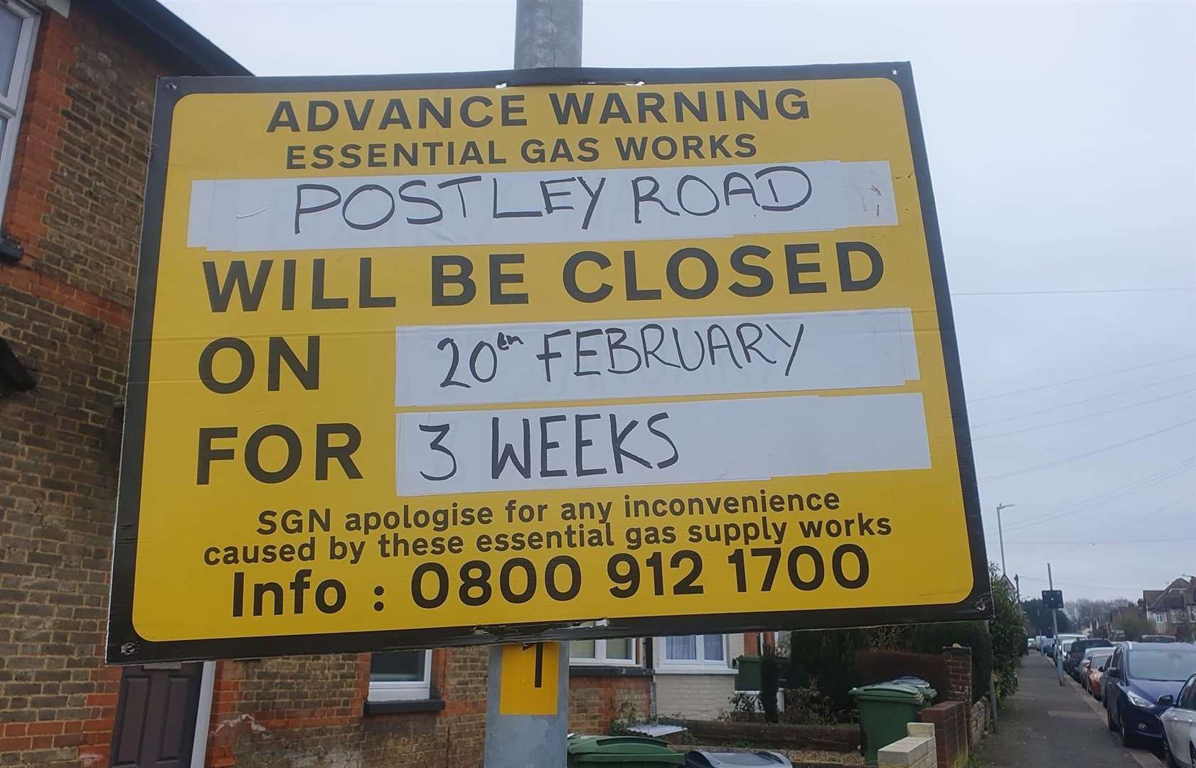 A sign has gone up warning drivers of the upcoming closure. Picture: Angela Sinclair