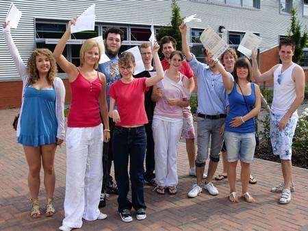 Aylesford School pupils celebrate. Pictures: Aylesford School