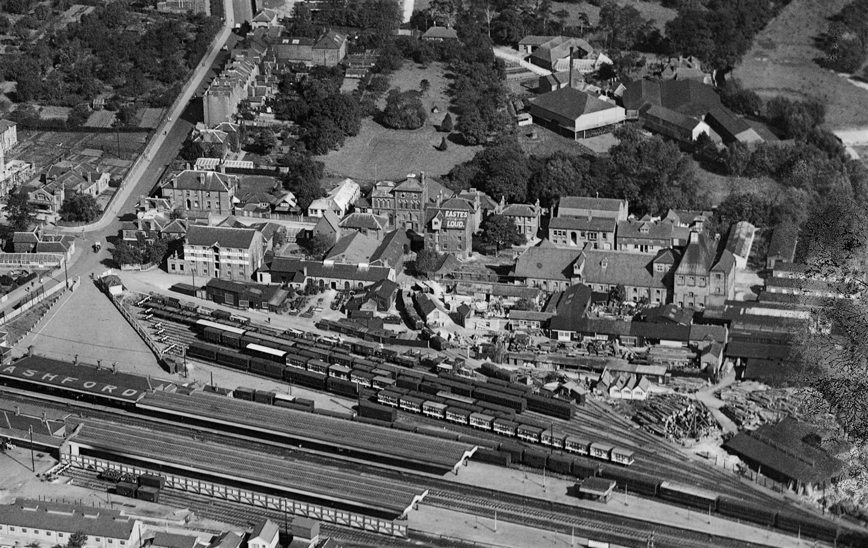 The site, pictured in the top right, is a former tannery. Picture: Historic England