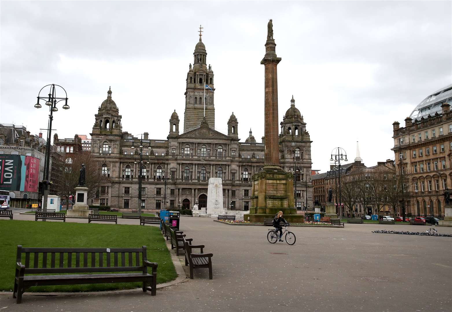 The BrewDog poster was seen in George Square, Glasgow (Andrew Milligan/PA)