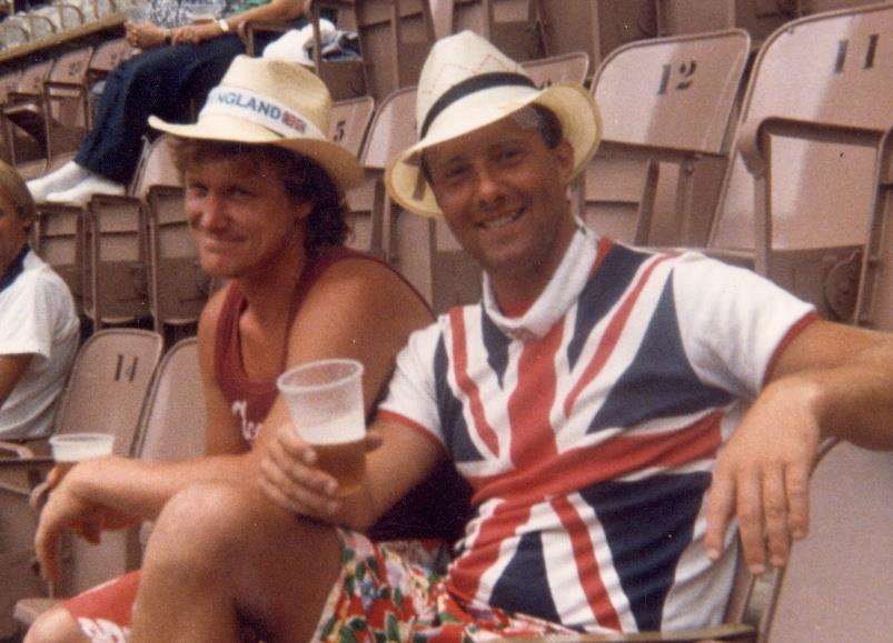 Terry at the 1986 World Cup in Mexico - his second taste of following England at a World Cup