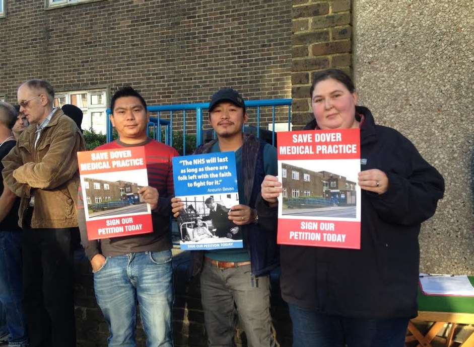 Patients including Charlotte Starbuck who don't want to see the practice close