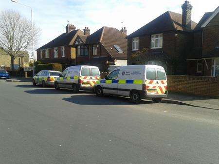 The scene where a woman's body was found in Sittingbourne.