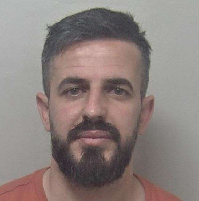 When police closed in, Ervin Zenelaj tried to flee Haine Industrial Park in Ramsgate, where he had been growing cannabis. Pic: Kent Police