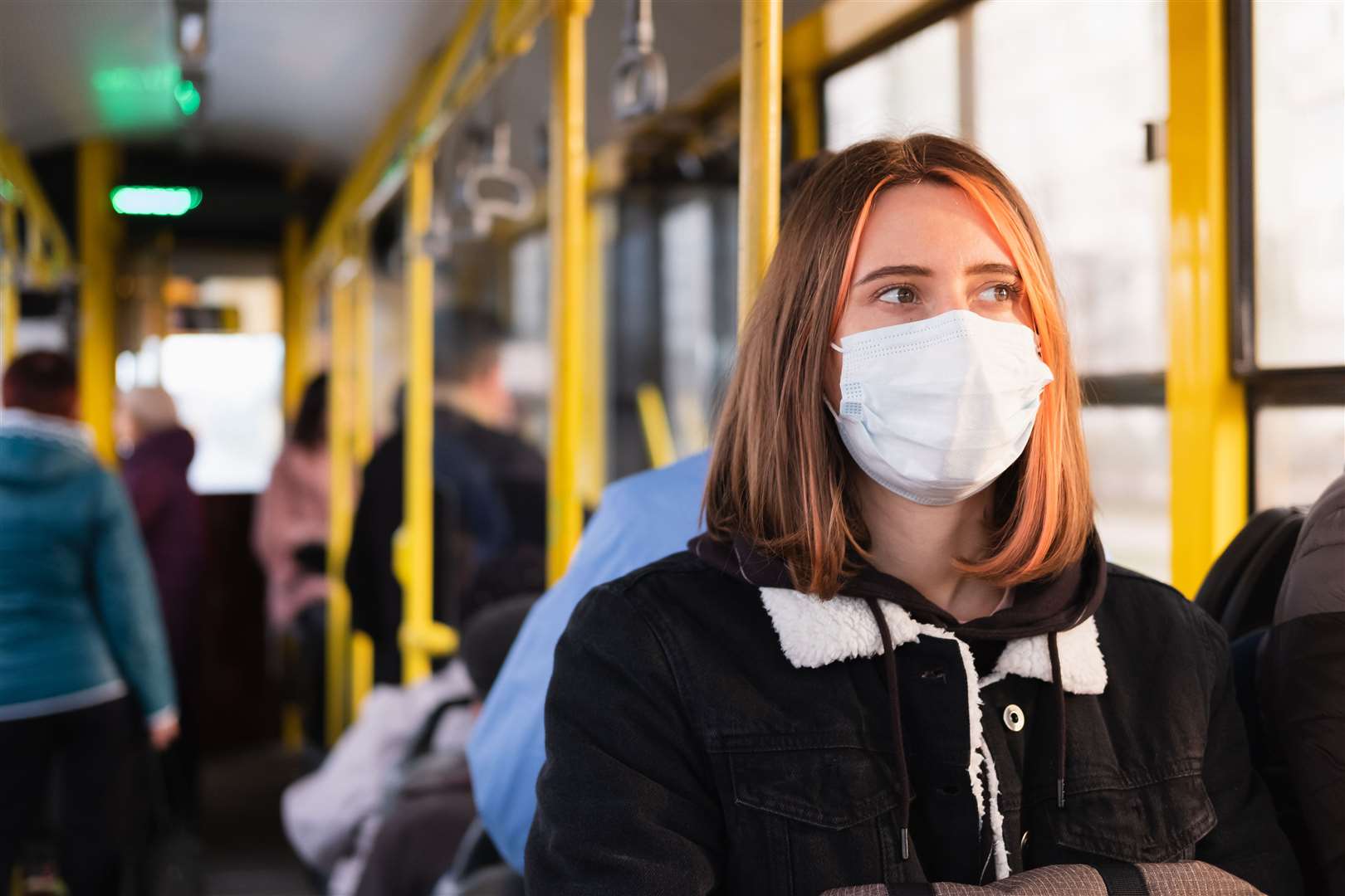 Face masks will no longer be mandatory in indoor public spaces. Stock picture