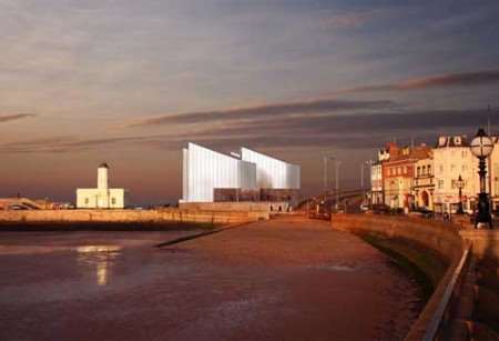 Artist's impression of the building at Margate harbour. Picture courtesy David Chipperfield Architects Ltd