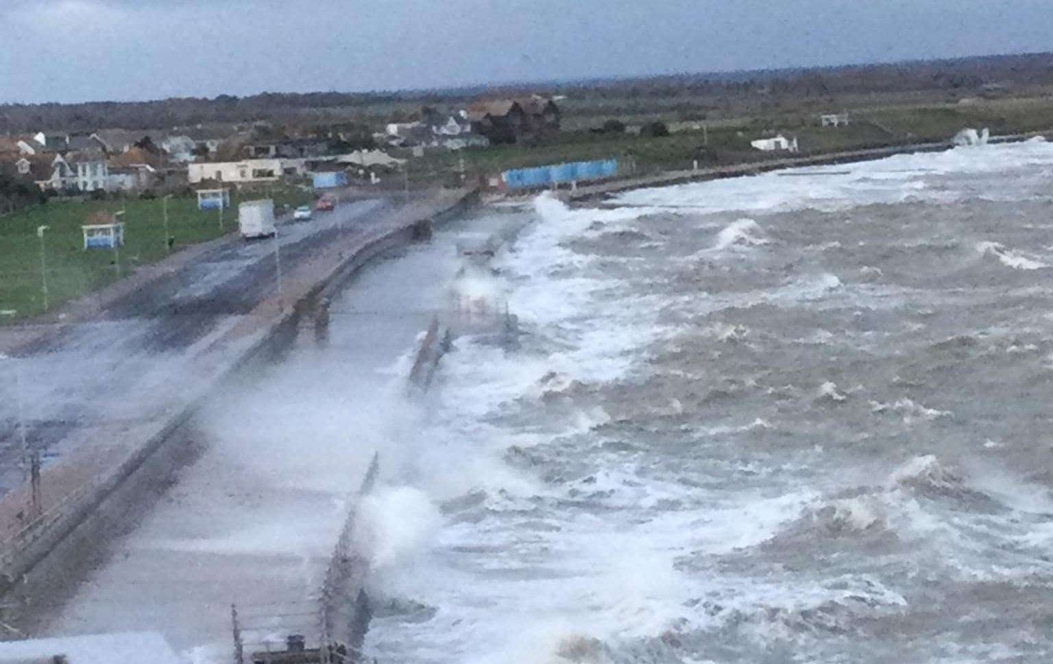 Rough sea at Birchington on Sea. Picture: David Larkins