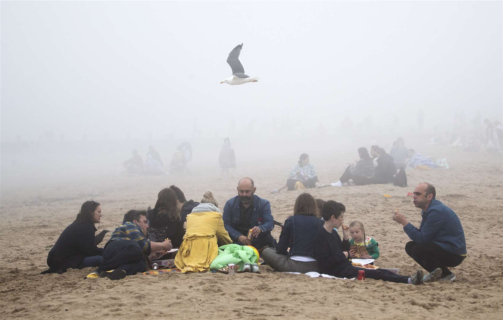 A misty Portobello Beach (Jane Barlow/PA)