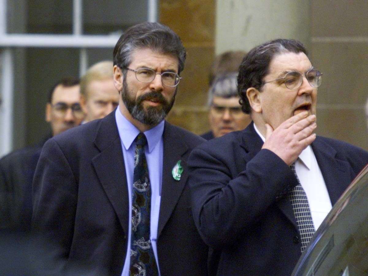 Sinn Fein president Gerry Adams (left) and SDLP leader John Hume (Chris Bacon/PA)