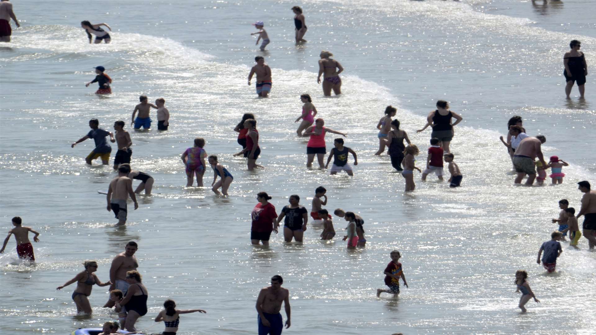 Paddling in Folkestone. File picture