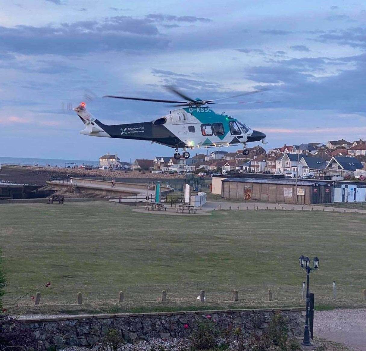 The air ambulance in Herne Bay