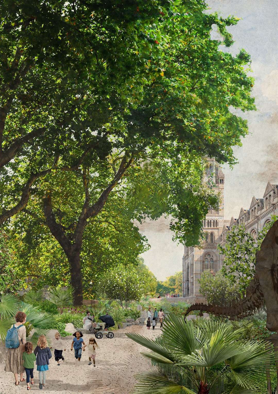 Plans for the Natural History Museum’s gardens (National Lottery Heritage Fund/PA)