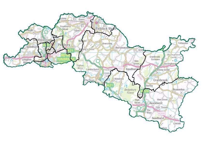 The new ward boundary map for Tunbridge Wells (58429741)