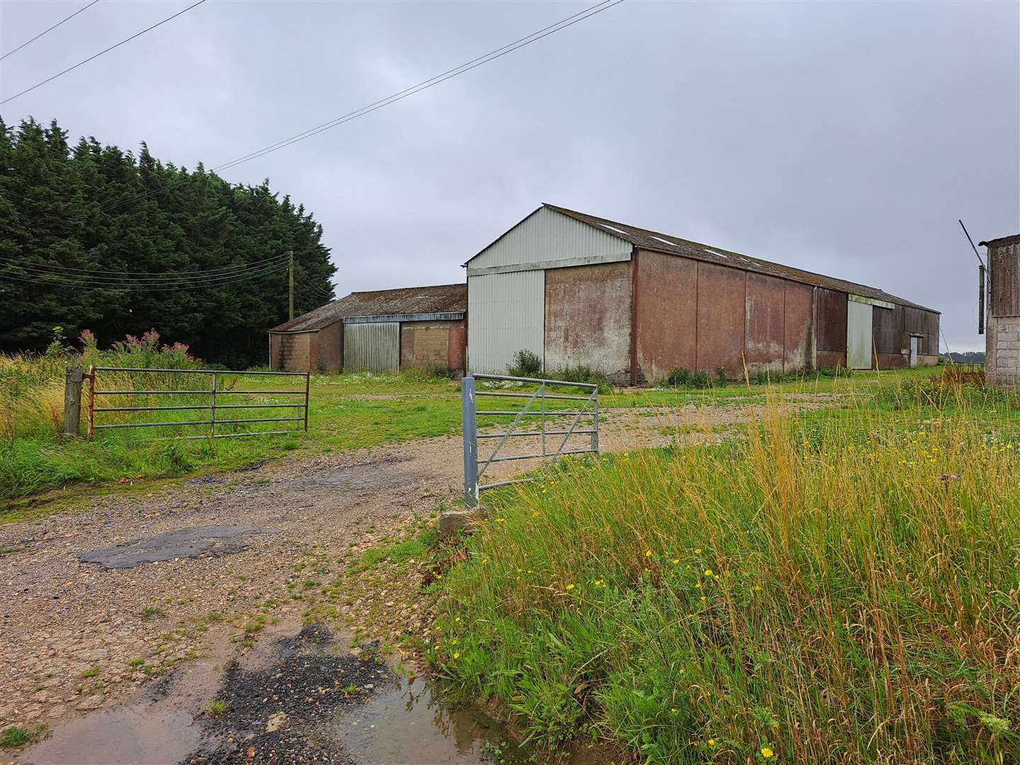 The agricultural building at the Great Everden estate in Alkham, near Dover