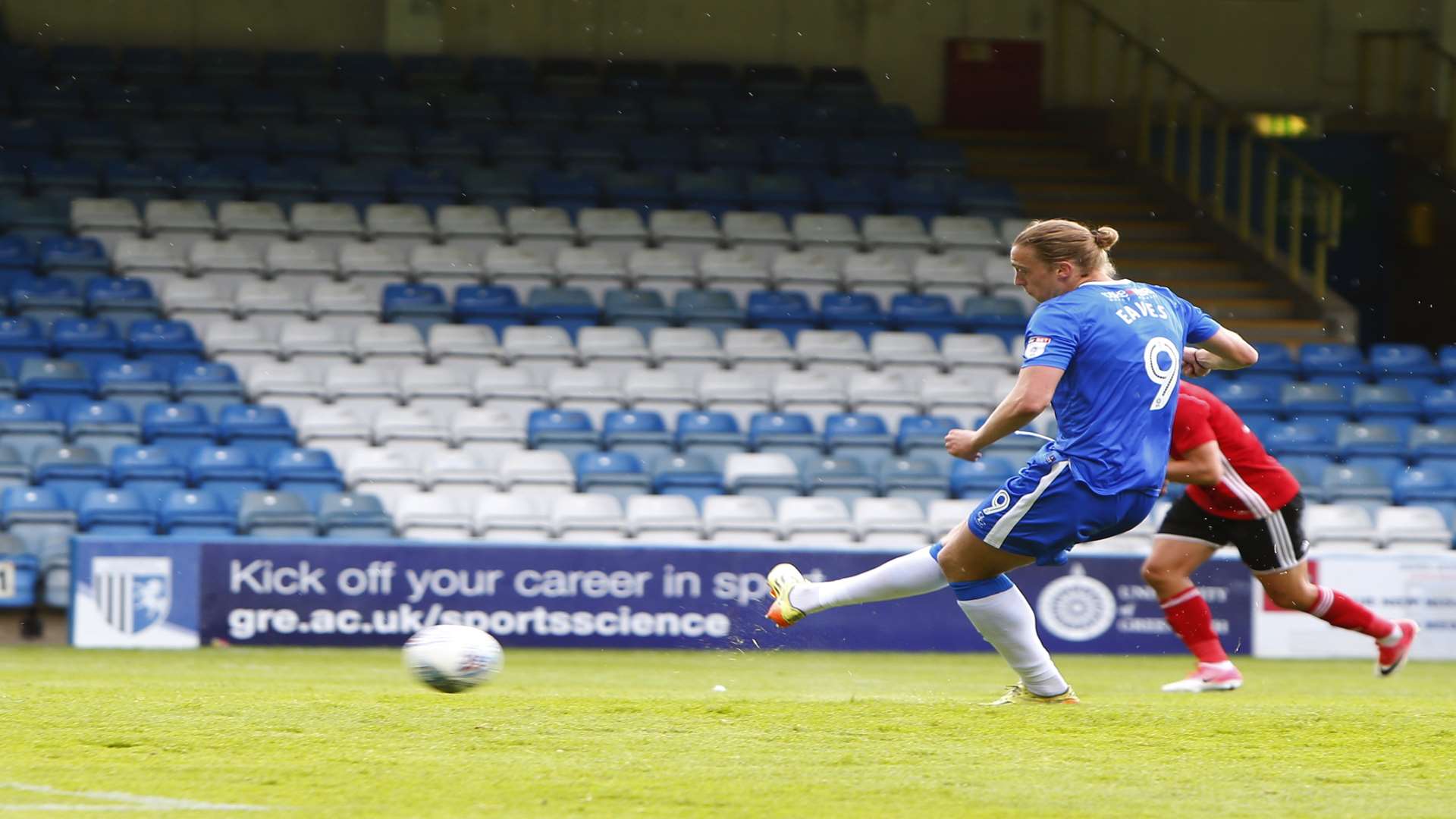 Tom Eaves fires home from the penalty spot against Ipswich Picture: Andy Jones