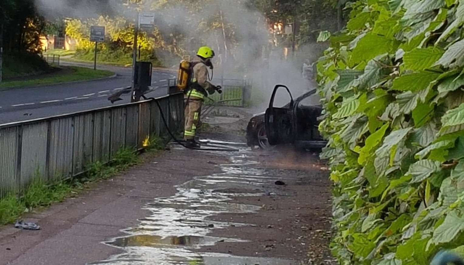 The scene, in Sutton Road