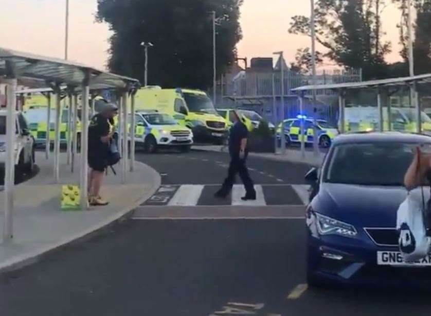 Emergency services at Ramsgate station. Picture: @PetrickGarcia / Twitter