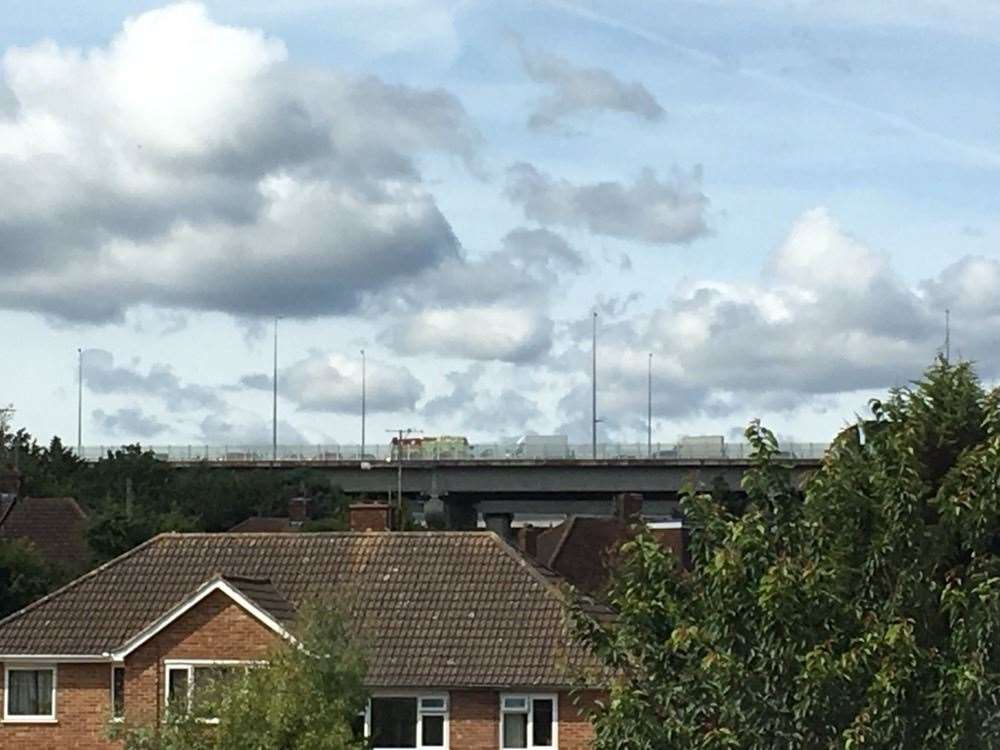 Highways England confirmed three of four lanes have been closed following an incident on Medway bridge