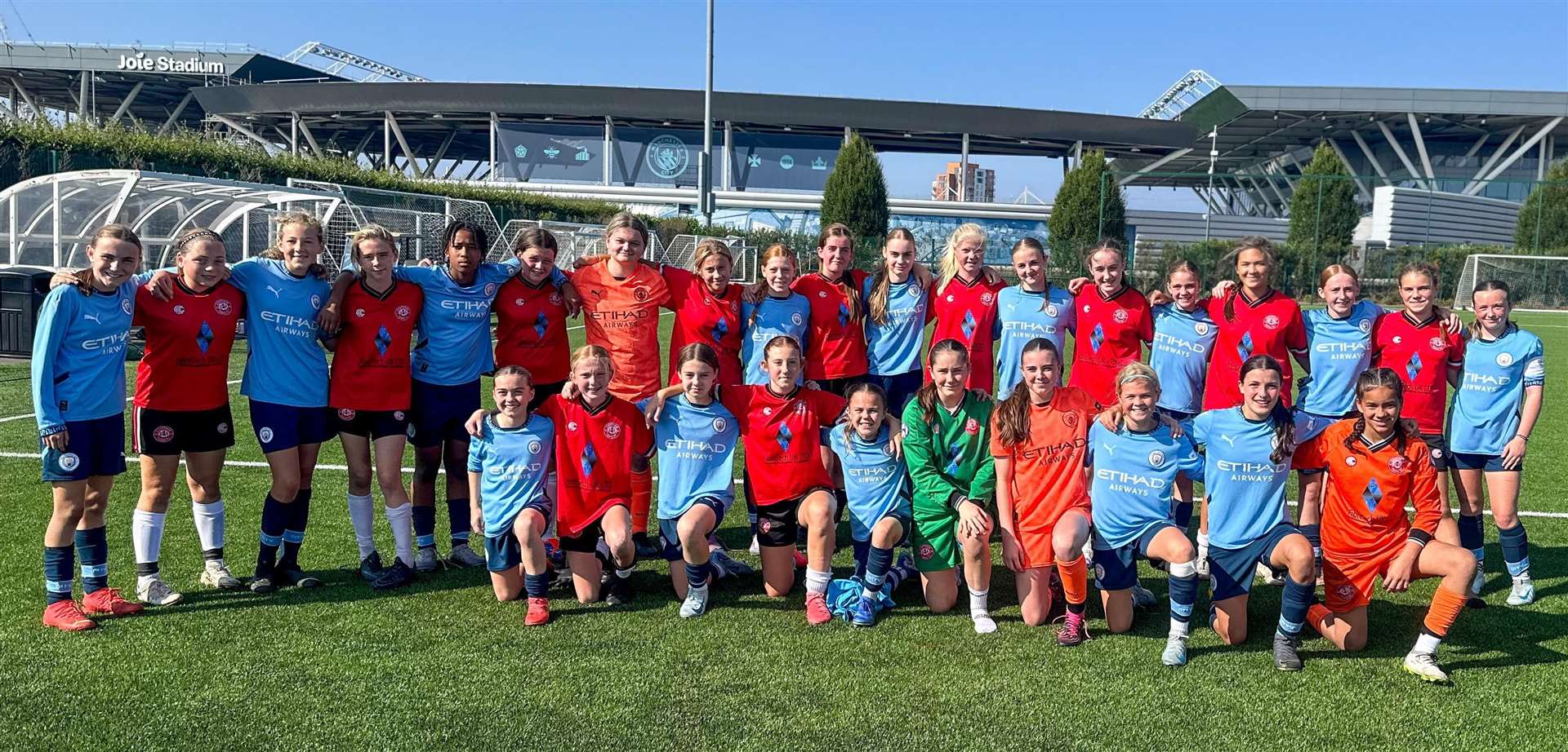 Chatham Town under-14 girls ended their pre-season at the Etihad Campus and a friendly match against Manchester City’s academy side, in preparation for their season in the JPL Warriors League