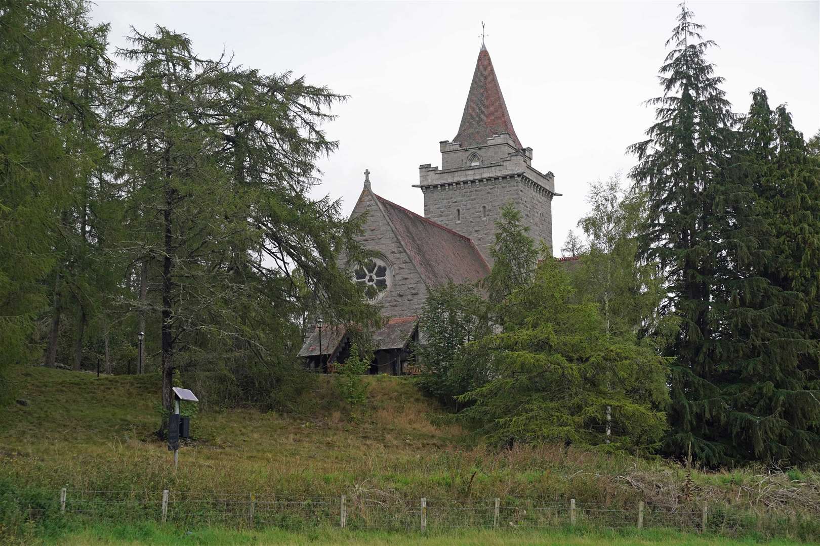 Crathie Kirk in Scotland, where the King will attend a morning service (Andrew Milligan/PA)