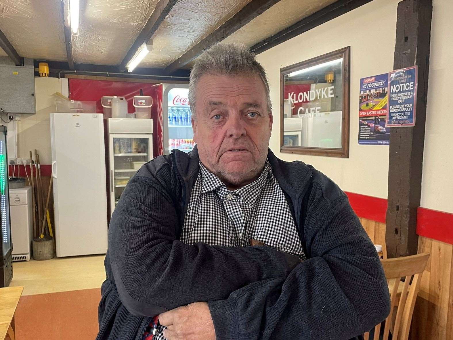 Fred Ford, owner of Klondyke Cafe in Halfway Road, Sheppey. Picture. Joe Crossley