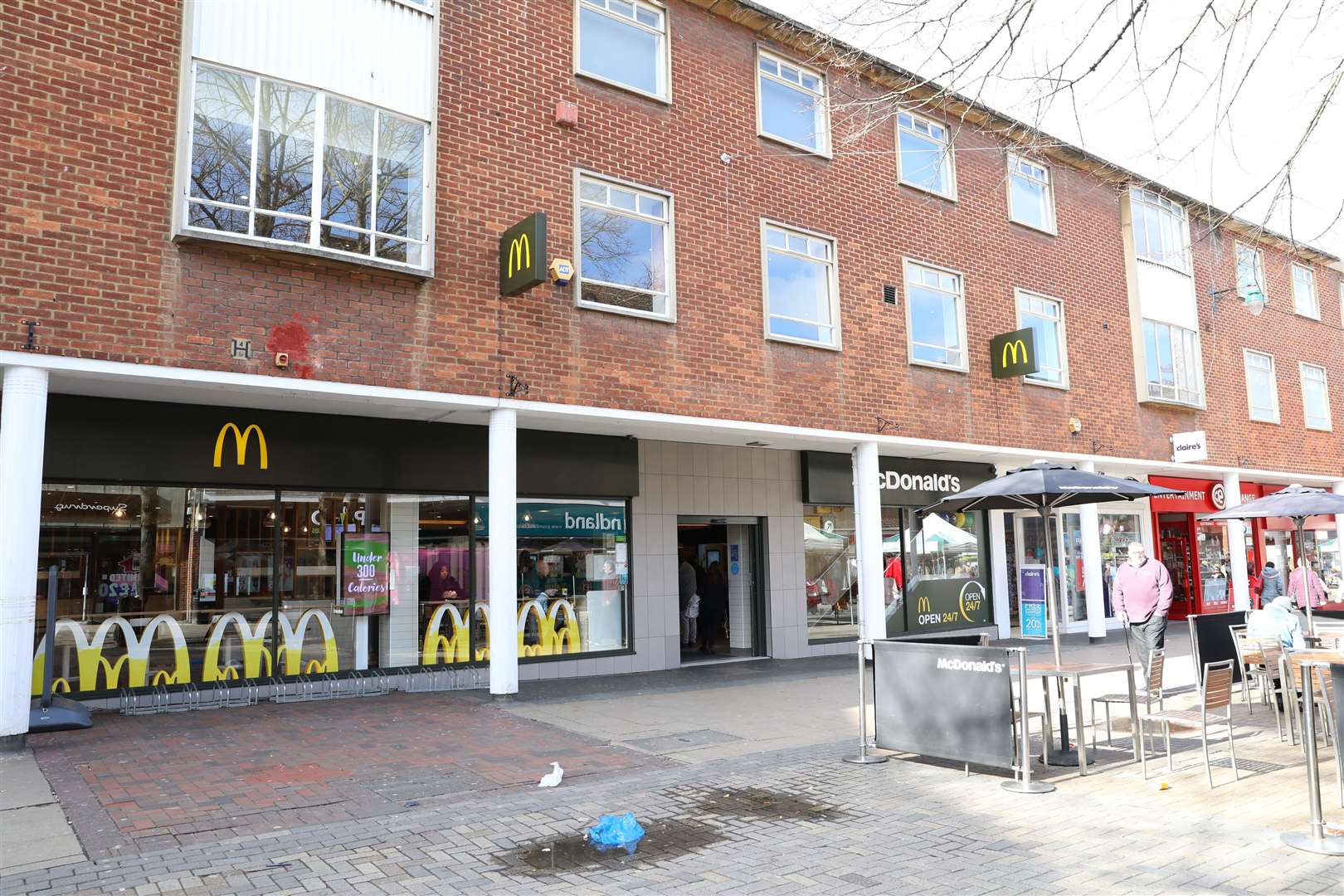 Holman tried to steal a bike outside McDonald's in Canterbury