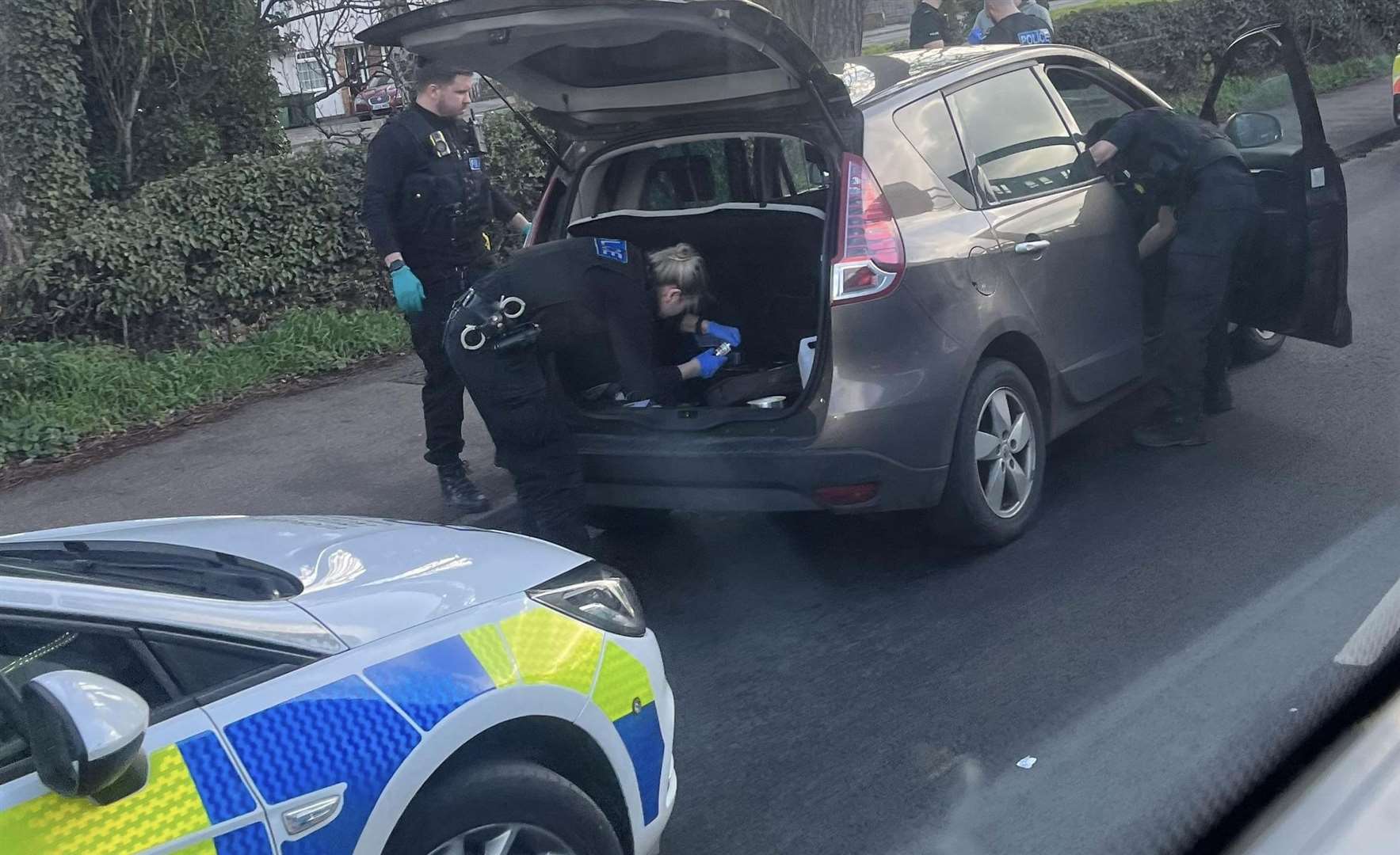 Police were seen stopping and seizing a car in Sutton Road, Maidstone. Picture: Anthony Spencer (63189359)