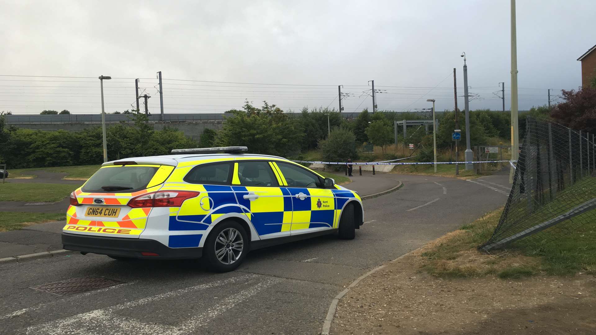 The underpass was cordoned off