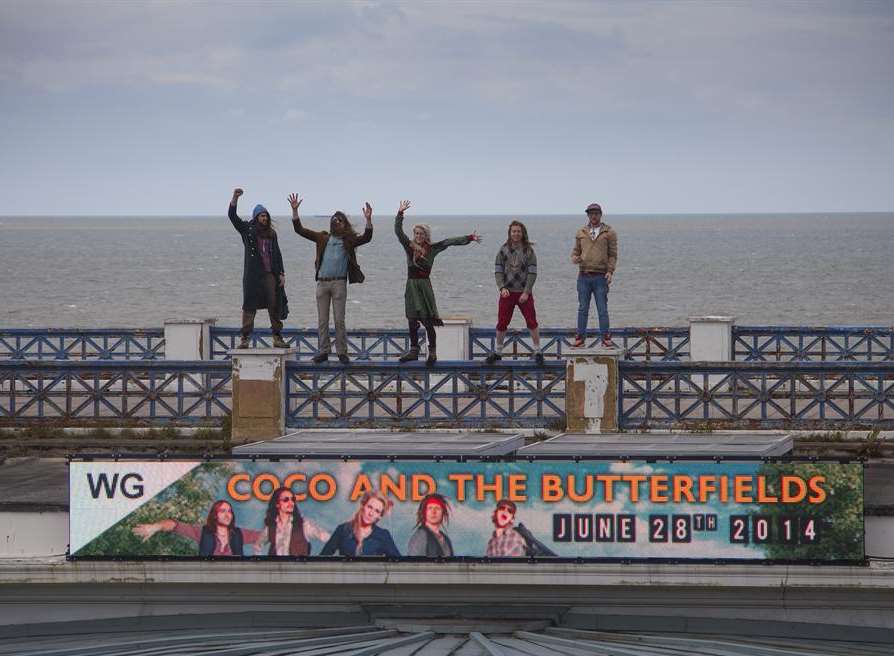 CoCo and the Butterfields outside the Margate Winter Gardens