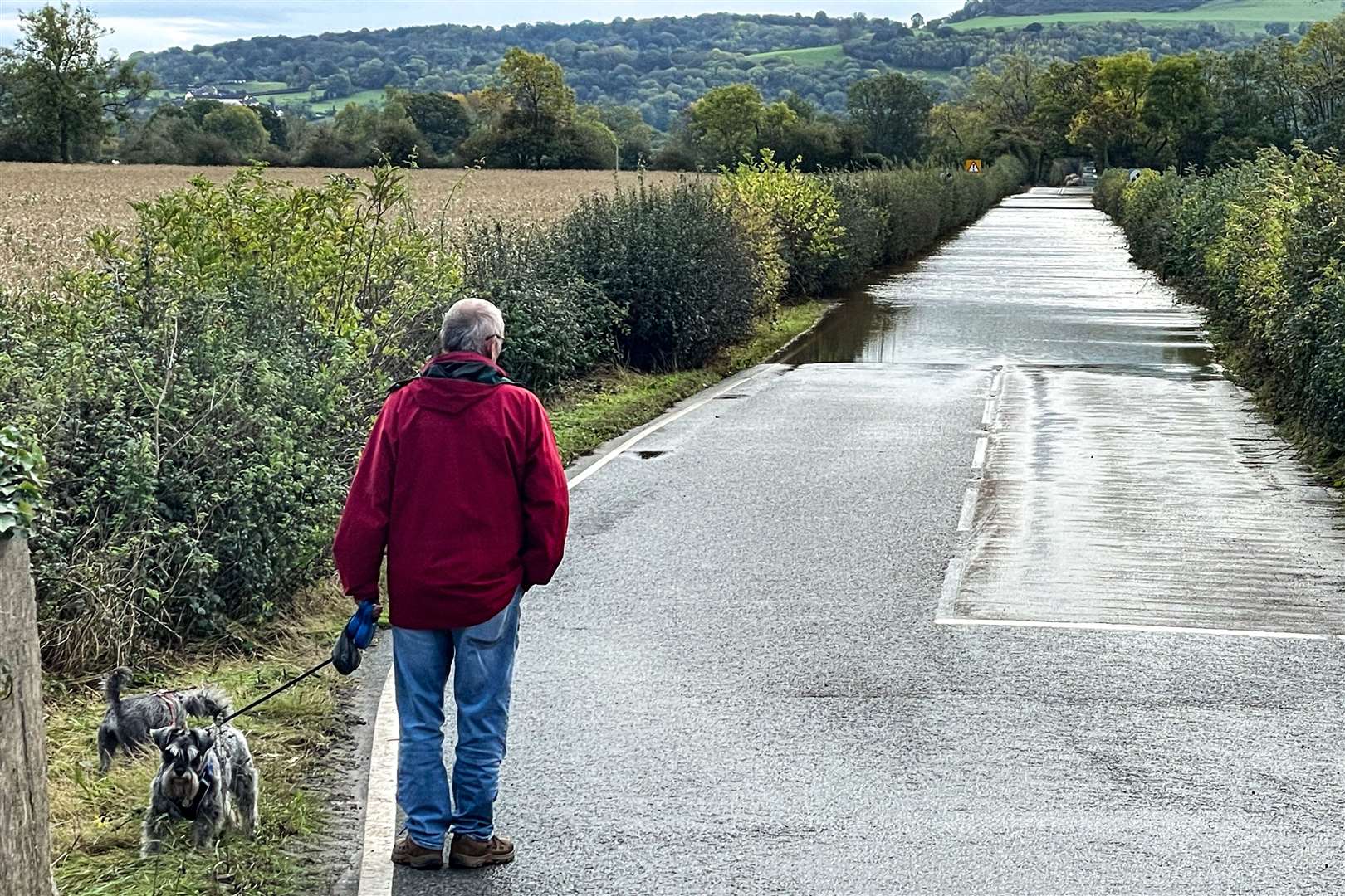 Flooding in Powys in Wales (Ben Birchall/PA)