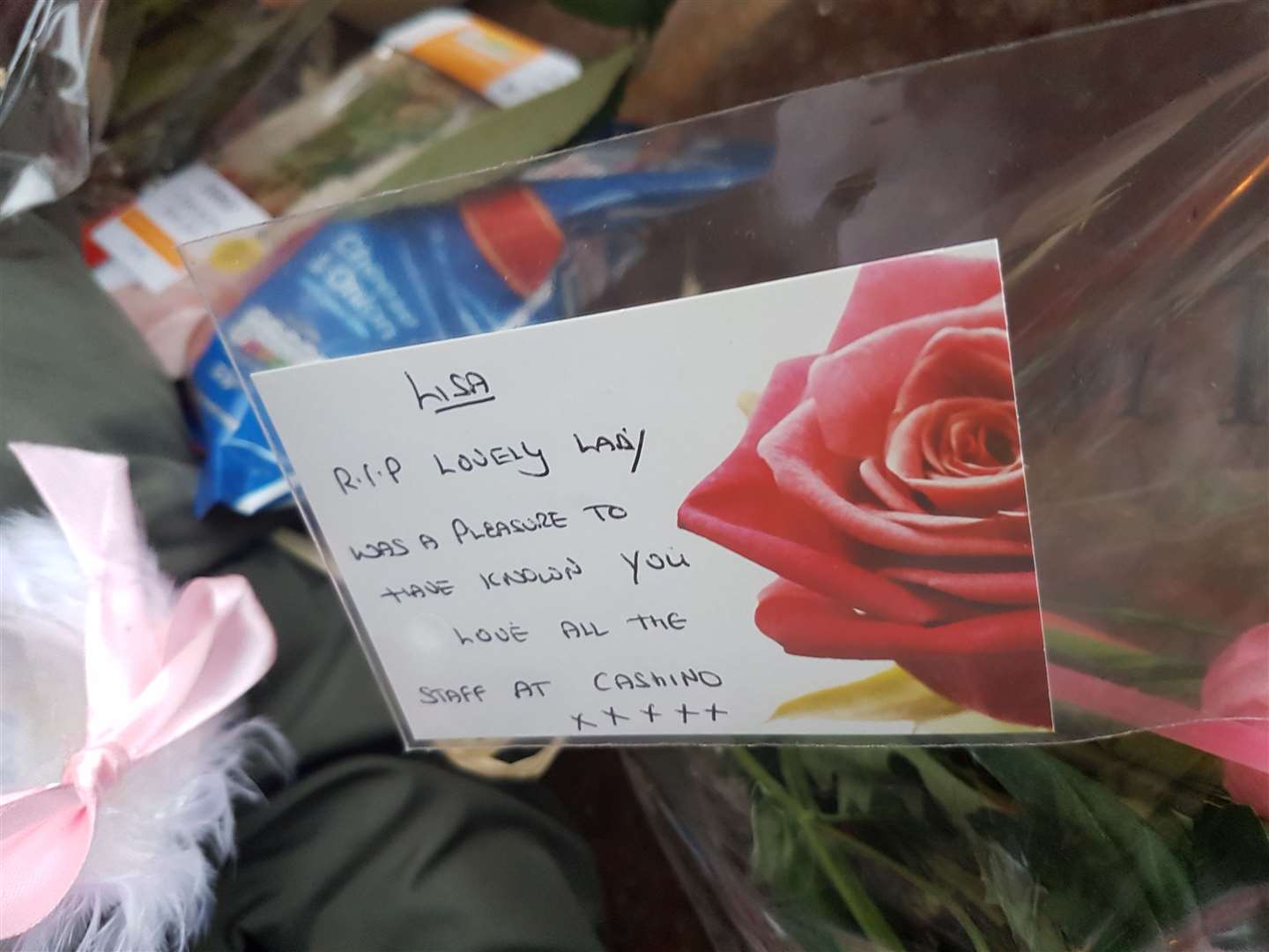 A message was left to Lisa by a nearby casino shop