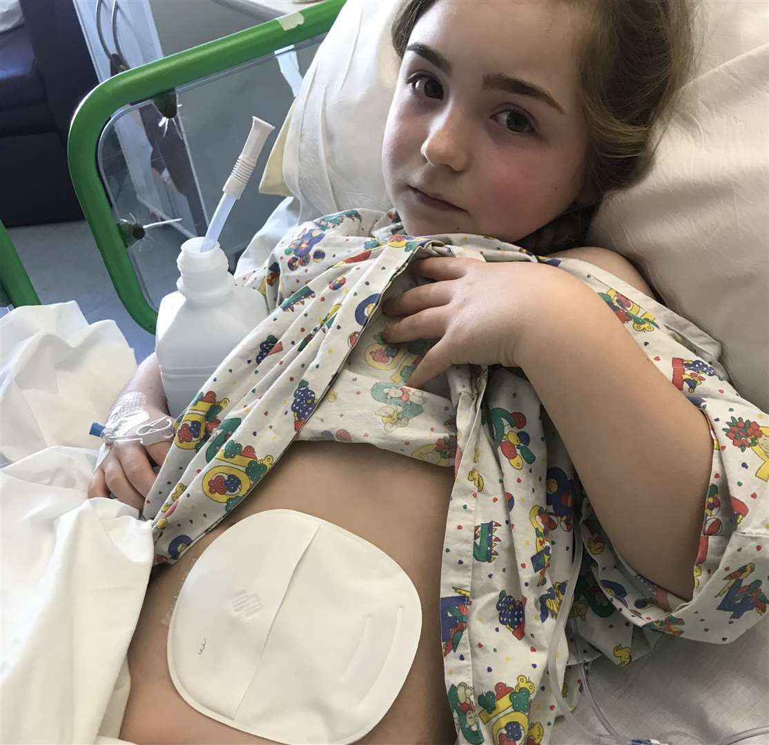 Ellissia East-Hickman from Marden has a rare and incurable gut condition. Picture: Animals News Agency
