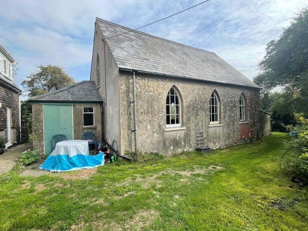 The old West Langdon United Reform Church could be yours for around £100,000. Images: Clive Emson auctioneers