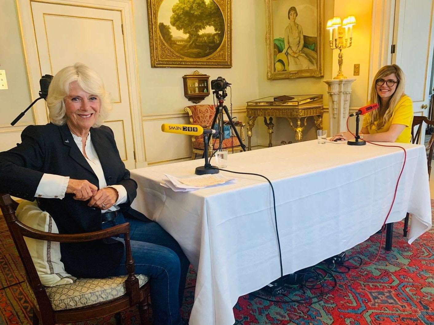 Camilla was interviewed by Emma Barnett for her radio show at Clarence House (BBC)