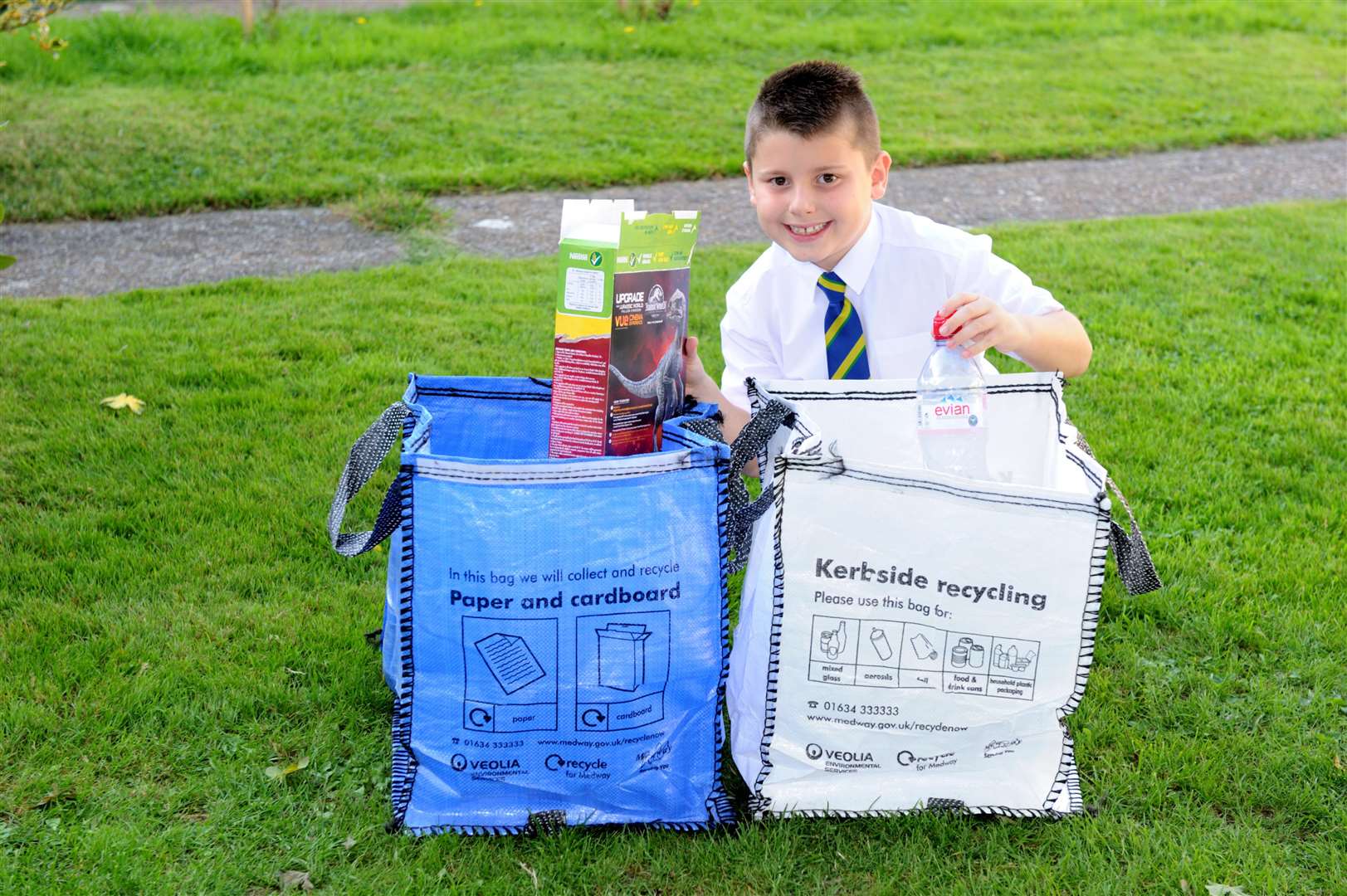 Olly doing some recycling. Picture: Simon Hildrew... (4222388)