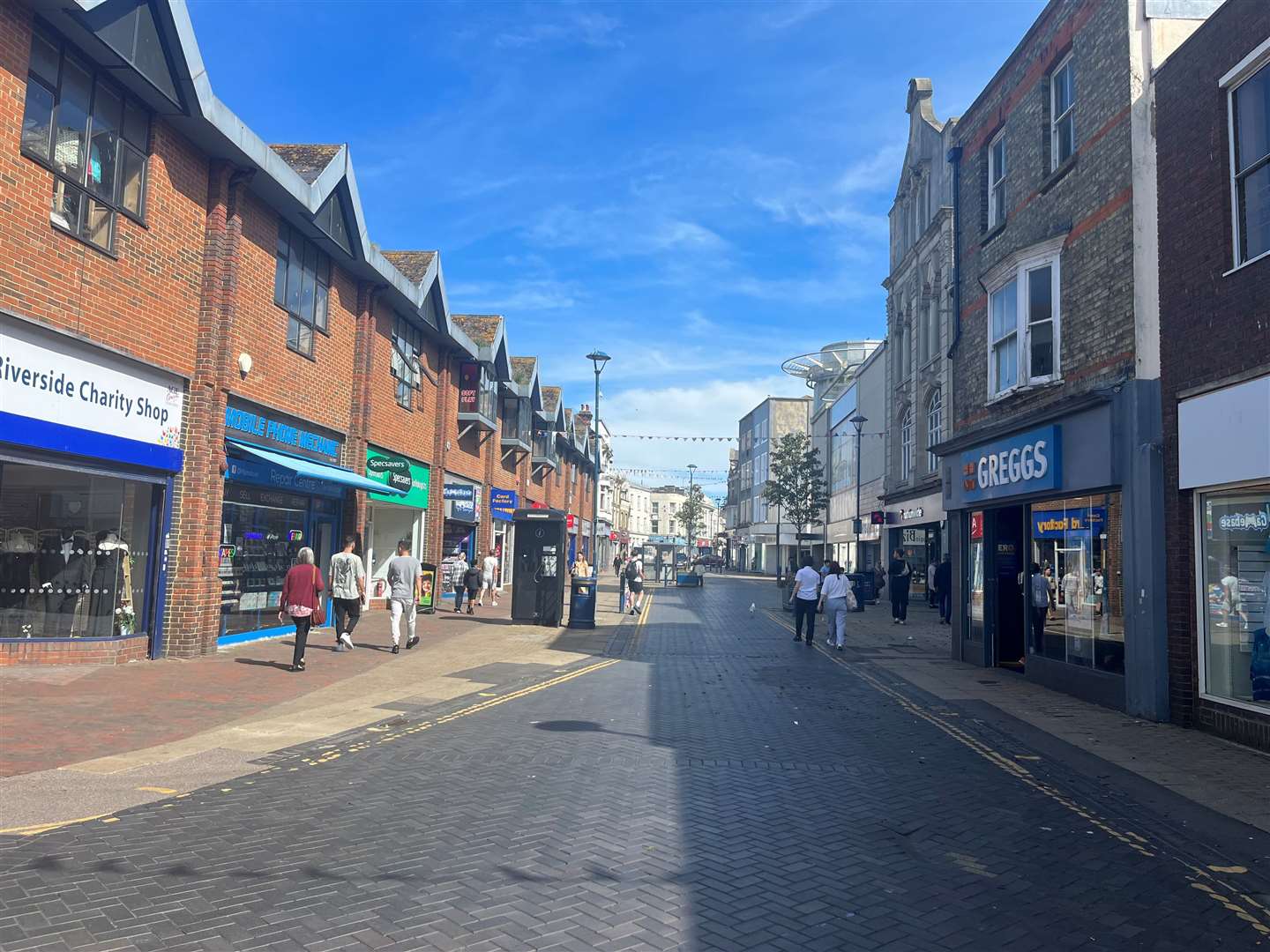 Biggin Street, the main drag in Dover