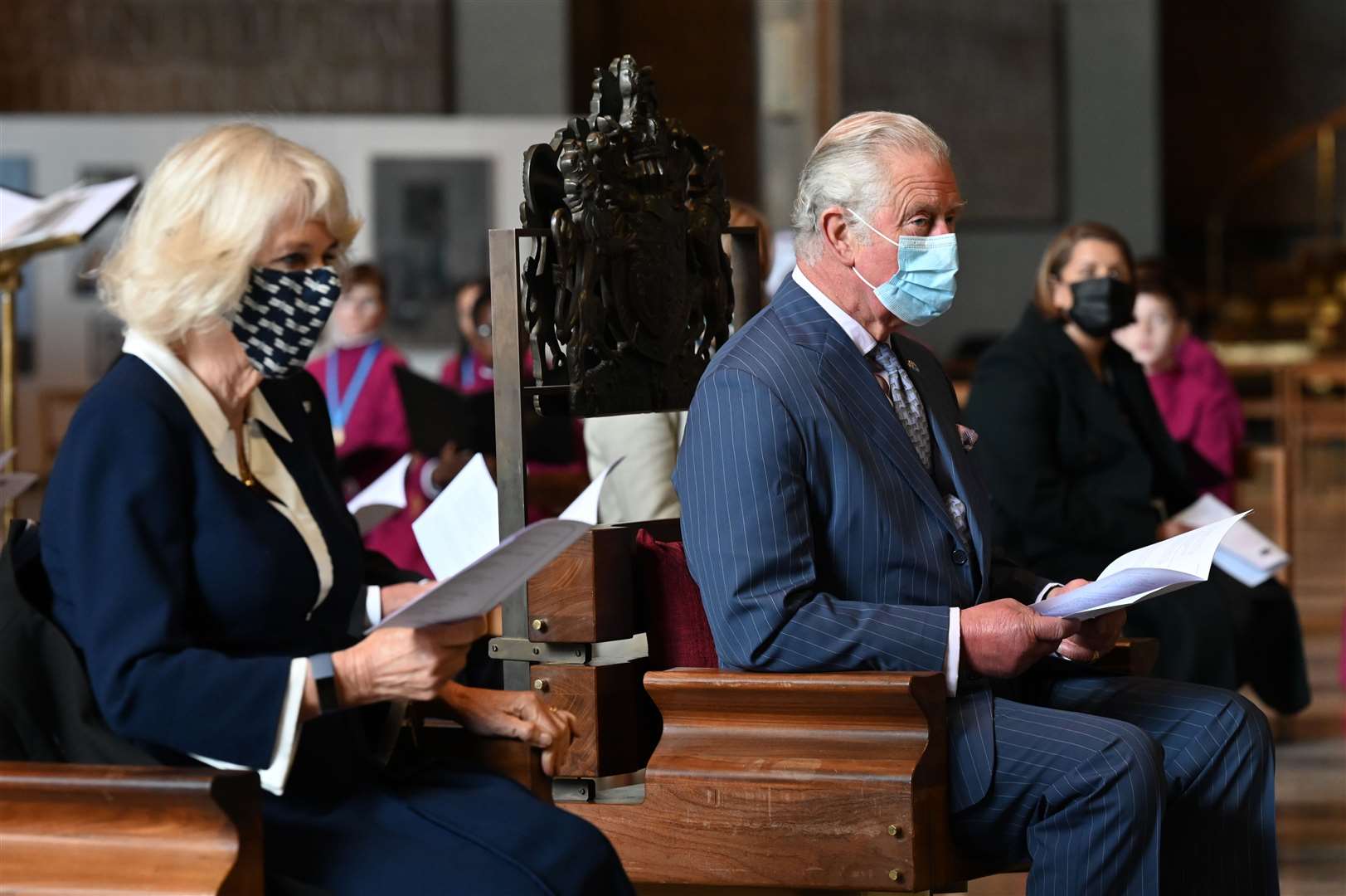 The Prince of Wales and the Duchess of Cornwall attend a service (Paul Ellis/PA)